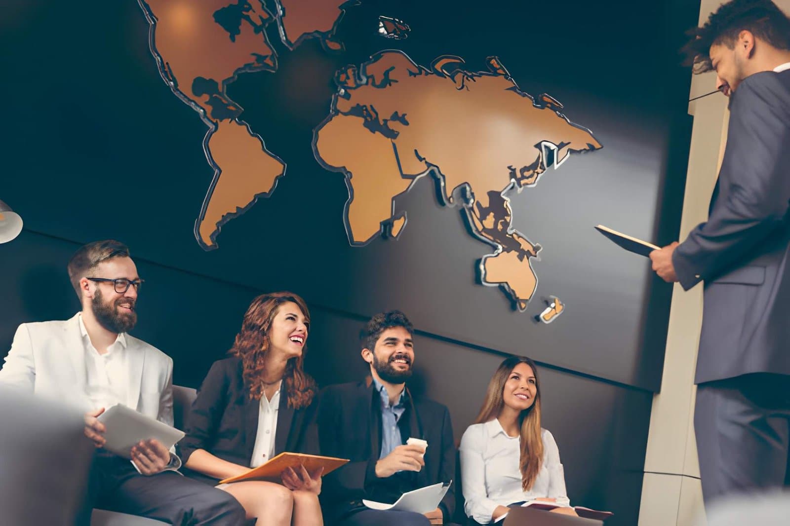Energy professionals collaborating on a global recruitment and workforce planning project